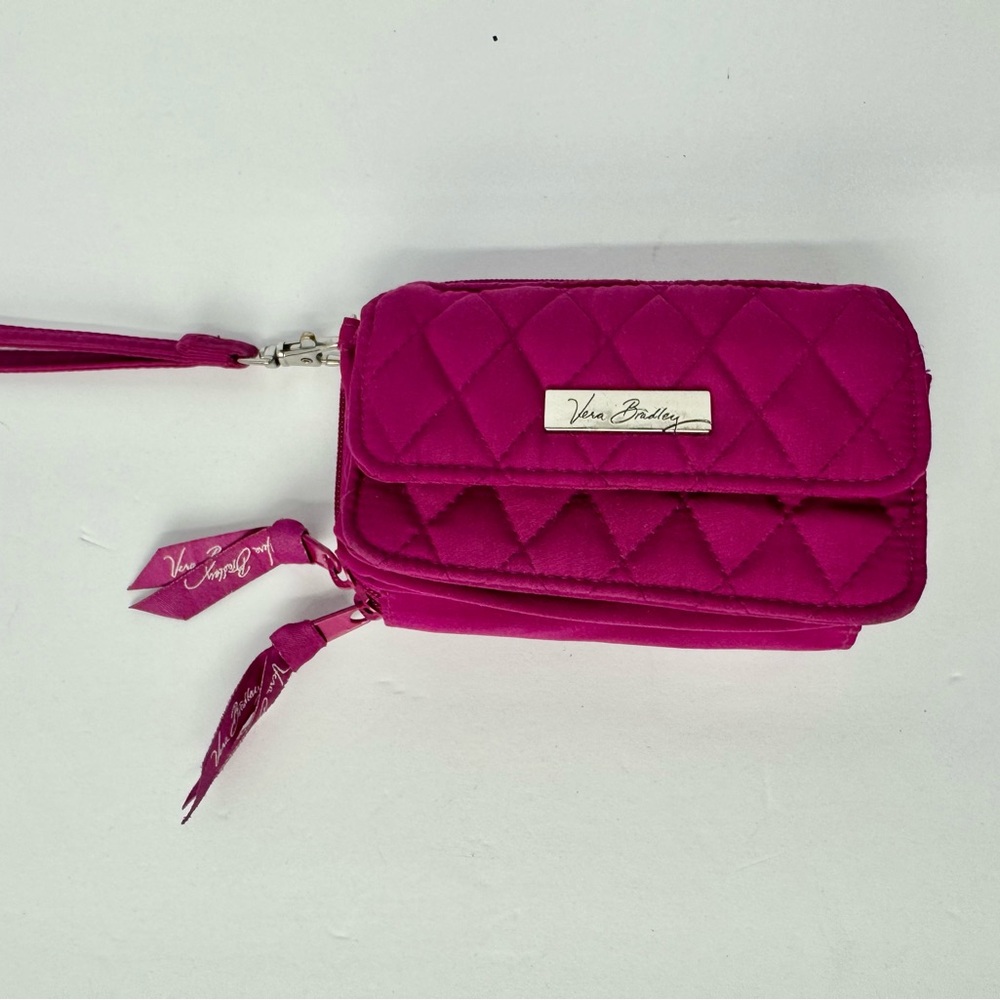 Vera Bradley Fuchsia Quilted Wristlet